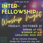 Inter-Fellowship Worship Night poster